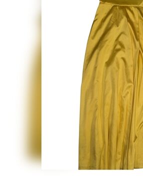 Elegant Mustard Yellow Satin Maxi Dress for Women